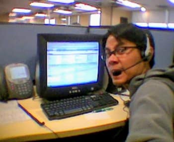 On a long call at work in October 2006