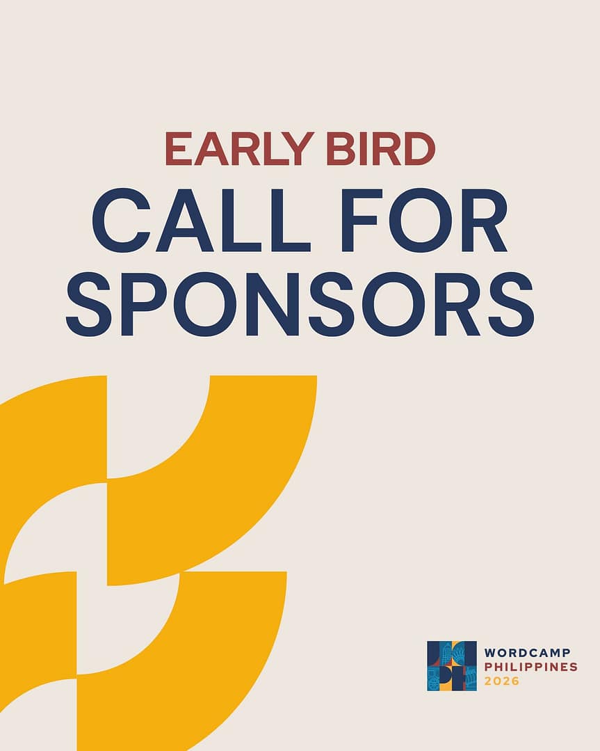 WordCamp Philippines 2026: Early Bird Call For Sponsors